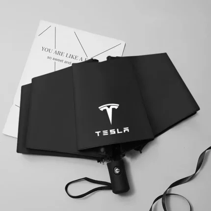 방풍 이중층 방지 우산 Tesla Model 3 모델 X 모델 S 모델 Y 액세서리 용 완전 자동 비 우산