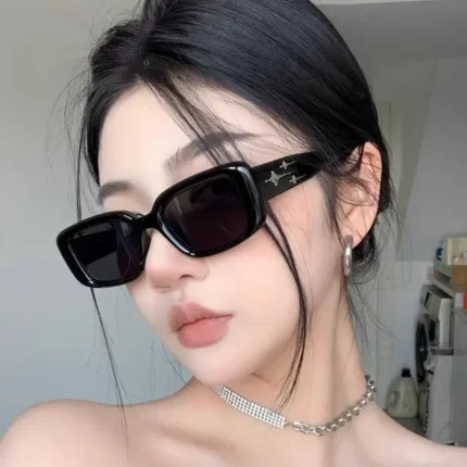 새로운 레트로 Y2K 스타일 작은 사각형 선글라스 여성 고양이 눈 선글라스 패션 다채로운 거울 고글 남자 펑크 스포츠 태양 안경